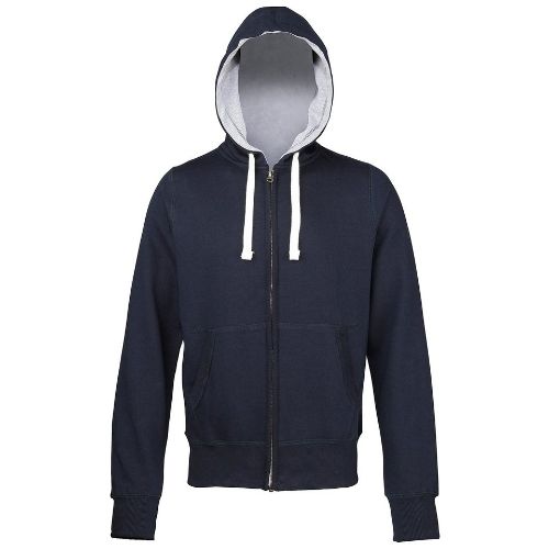 Awdis Just Hoods Chunky Zoodie New French Navy (Grey Inner)
